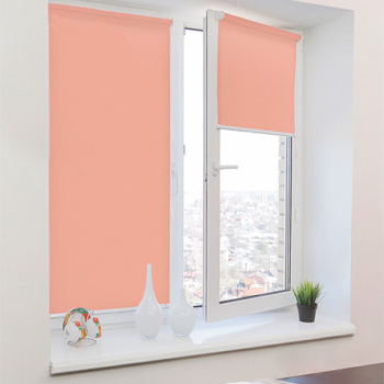 Рулонные кассетные шторы красные