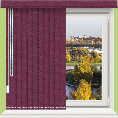 Вертикальные жалюзи бордового цвета