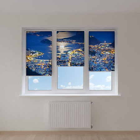 Рулонные шторы с фотопечатью ночной город