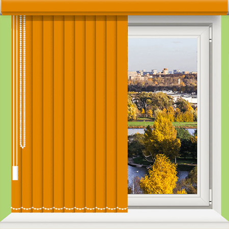 Вертикальные жалюзи оранжевого цвета